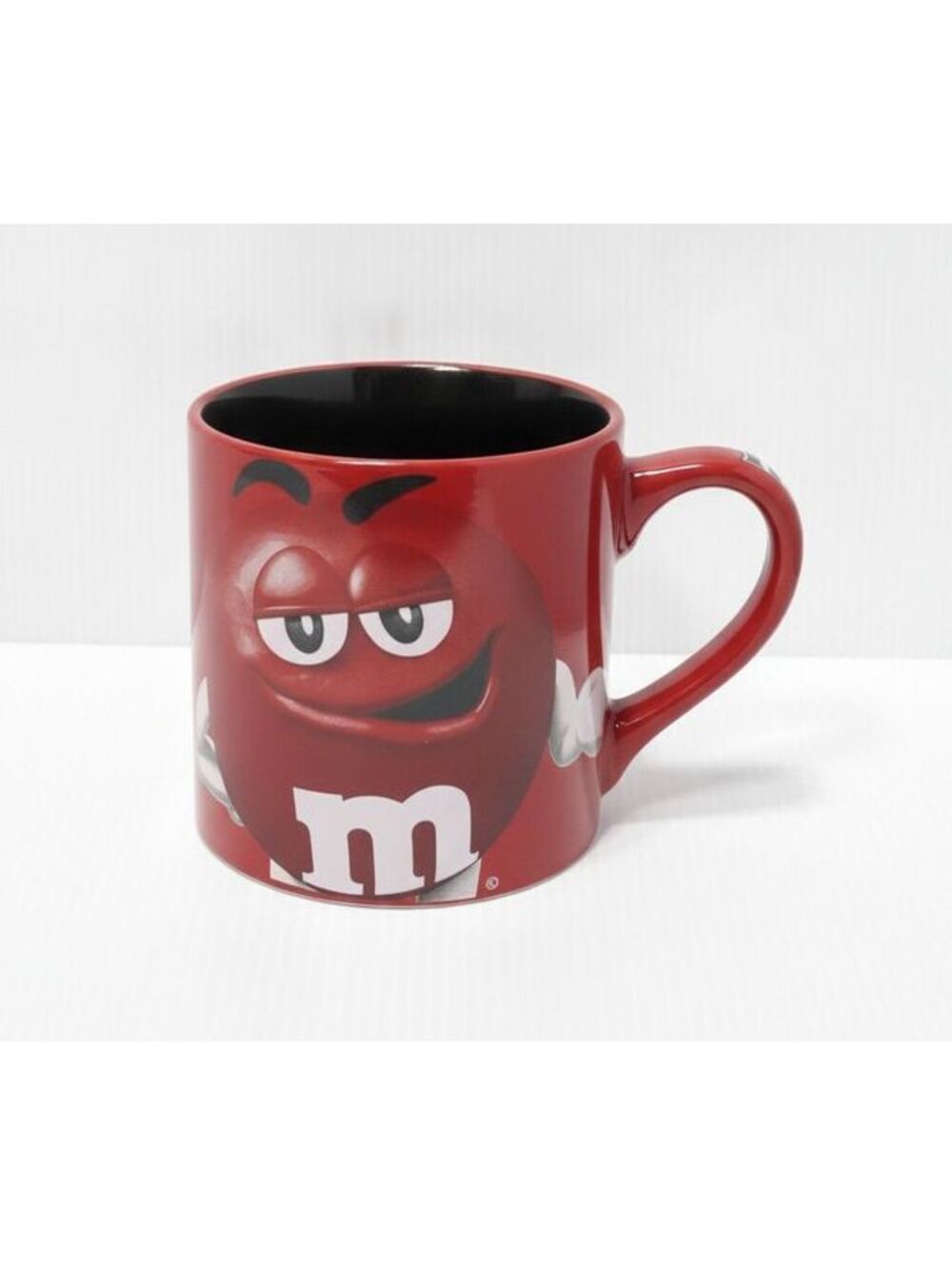 M&M's Red Character Ceramic Coffee Mug with Black Interior - New with Tags